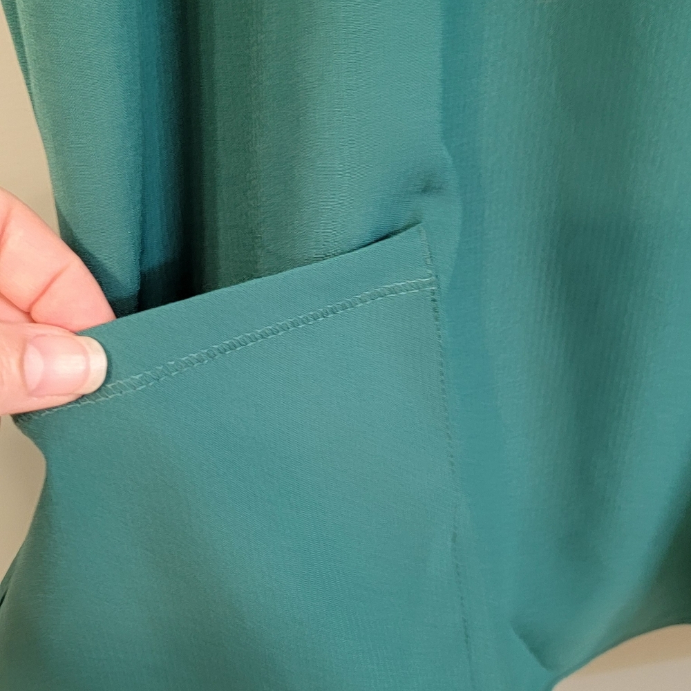 Sketchers By Barco Nwt Hunter Green Breeze Vneck Stretch Womens‎ Scrub Top 3x - Picture 7 of 9